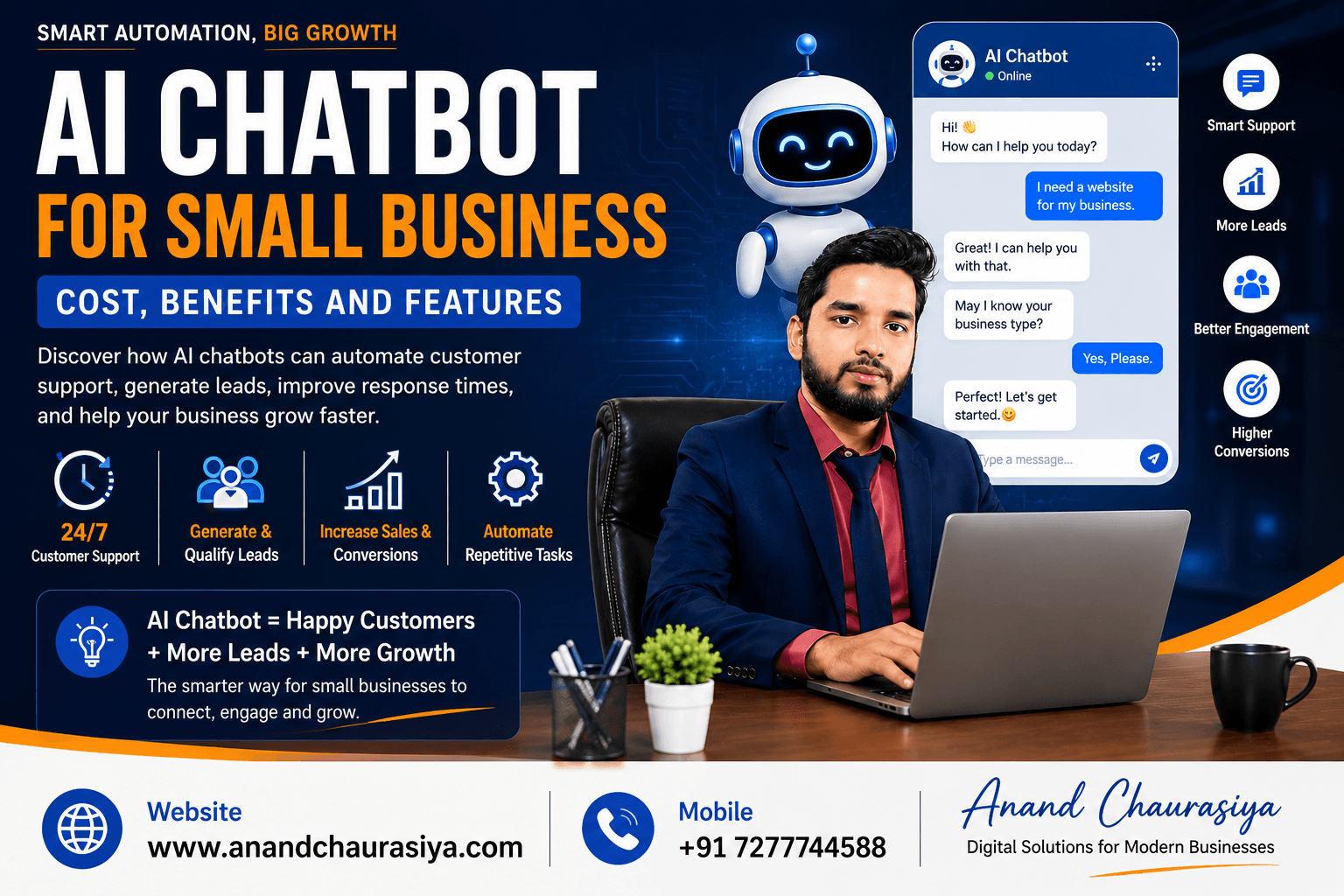 AI Chatbot for Small Business: Cost, Benefits and Features