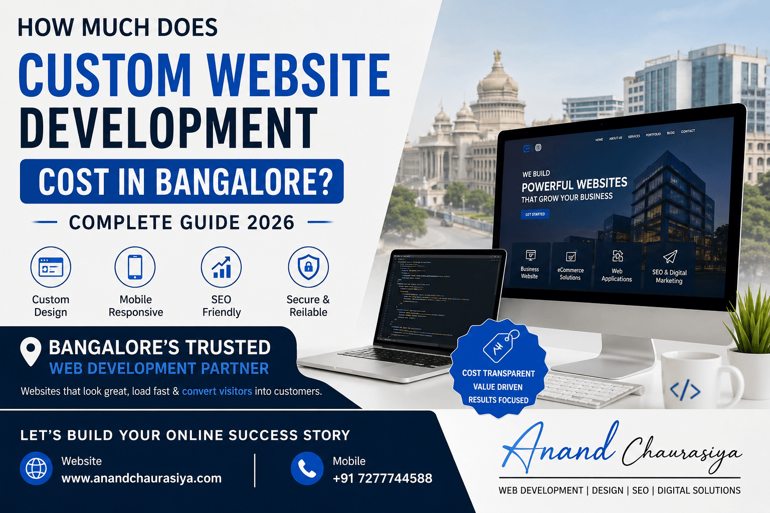 Custom website development cost in Bangalore 2026 – Anand Chaurasiya